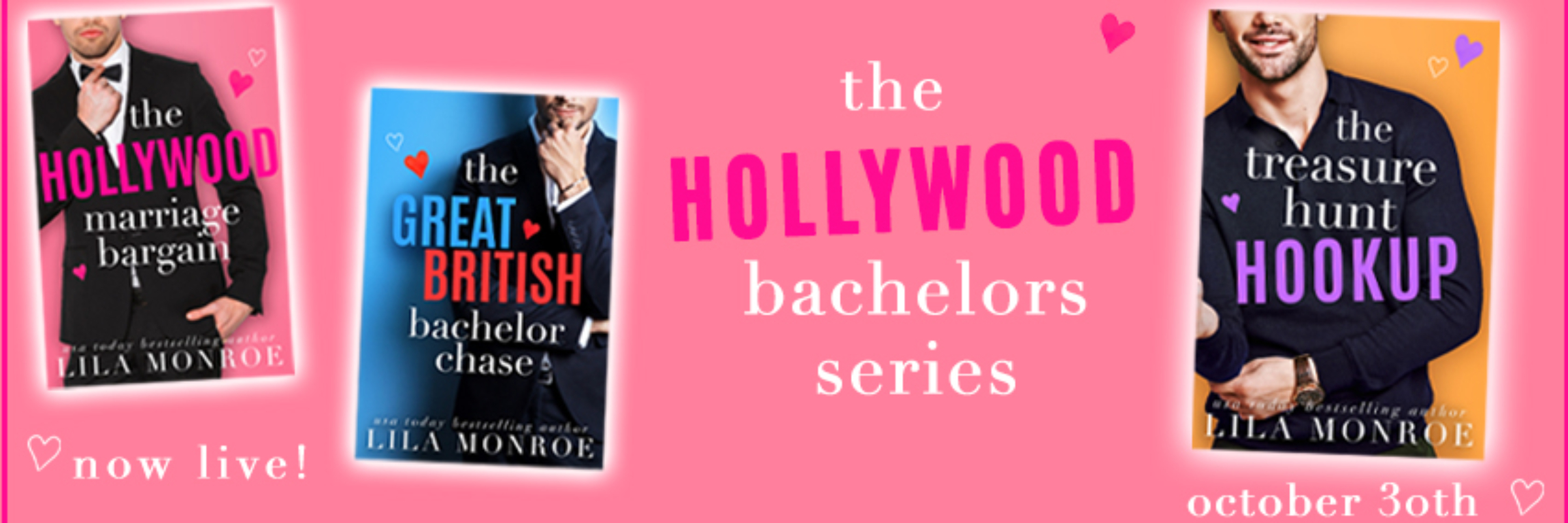 hollywood bachelors banner 3 titles oct